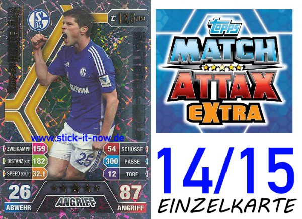 Match Attax 14/15 EXTRA - Klaas-Jan HUNTELAAR - FC Schalke 04 - Nr. 602 (HATTRICK-HELD)