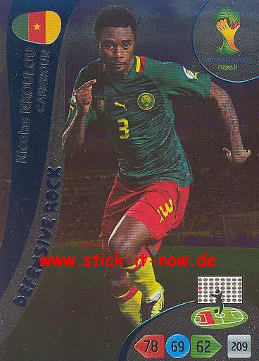 Panini Adrenalyn XL Brasil WM 2014 - Defensive Rocks - Nicolas NKOULOU