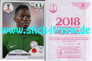 Panini WM 2018 Russland "Sticker" INT/Edition - Nr. 327