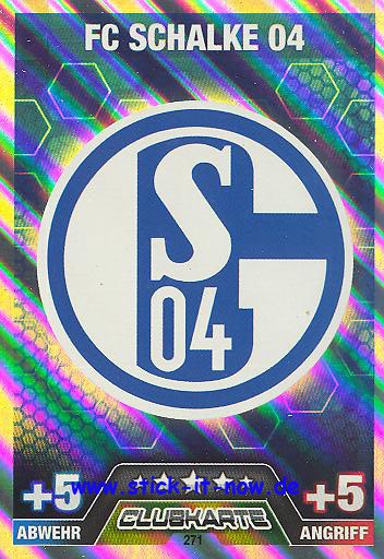 Match Attax 14/15 - CLUBLOGO - FC Schalke 04 - Nr. 271 (Logo)
