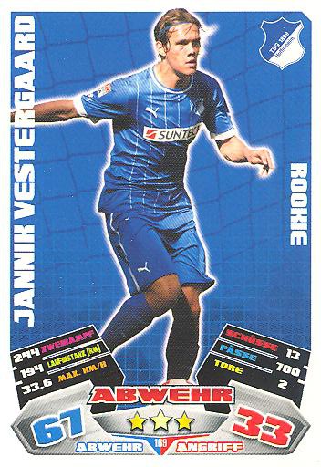 Match Attax 12/13 - Jannik Vestergaard - TSG Hoffenheim - Nr. 169