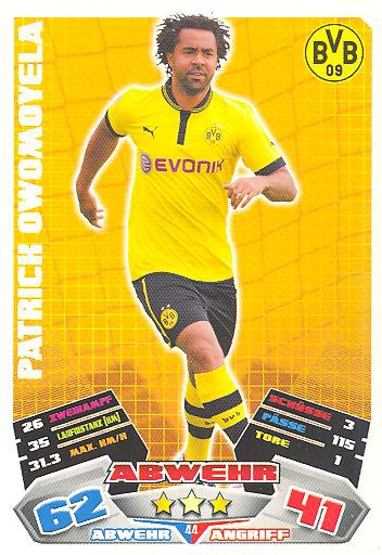Match Attax 12/13 - Patrick Owomoyela - Bor. Dortmund - Nr. 44