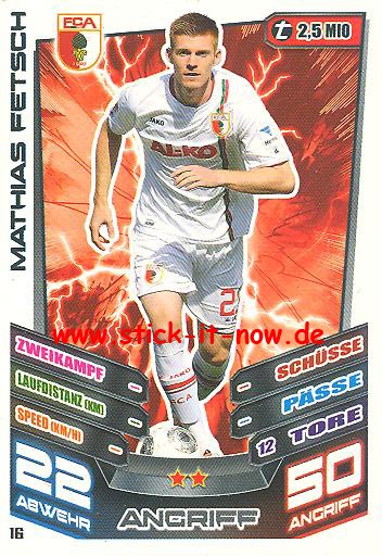 Match Attax 13/14 - FC Augsburg - Mathias Fetsch - Nr. 16