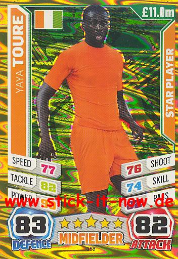 Match Attax &quot;World Stars WM 2014&quot; - YAYA TOURE - Star-Player - Nr. 158