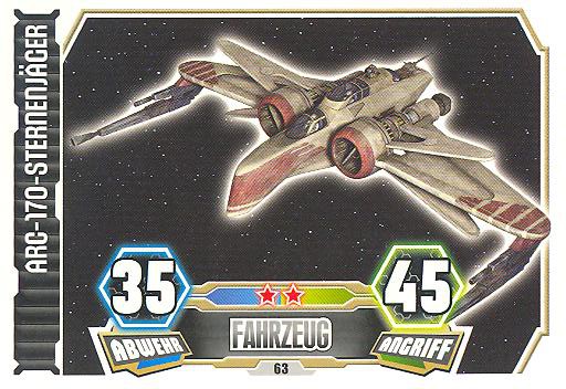 Force Attax - Serie 3 - ARC-170-Sternenjäger - Nr. 63