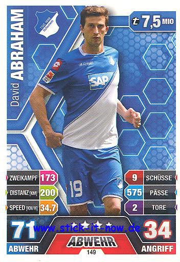 Match Attax 14/15 - David ABRAHAM - TSG Hoffenheim - Nr. 149