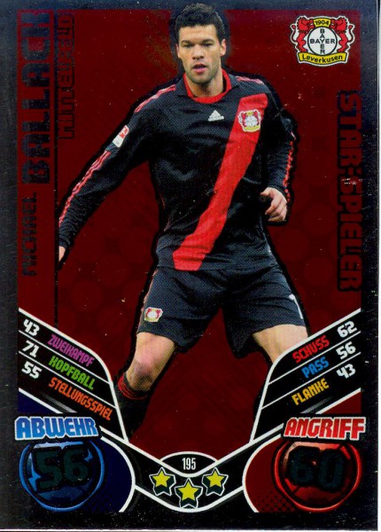 Match Attax 11/12 - Michael Ballack - Star-Spieler