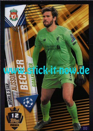 Topps Match Attax 101 (2020) - Nr. W12 (Stickerkarte S12)