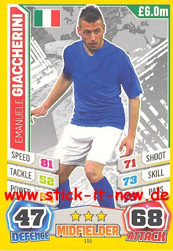 Match Attax "World Stars WM 2014" - EMANUELE GIACCHERINI - Nr. 151