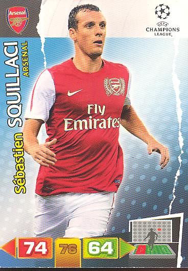 Sebastien Squillaci - Panini Adrenalyn XL CL 11/12 - FC Arsenal