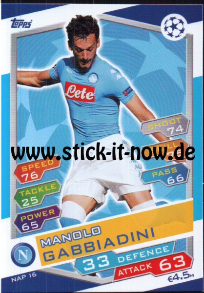 Match Attax Champions League 16/17 - Nr. NAP 16