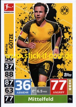 Topps Match Attax Bundesliga 18/19 - Nr. 71
