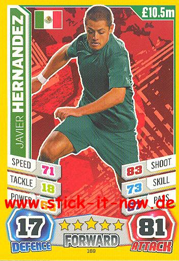 Match Attax "World Stars WM 2014" - JAVIER HERNANDEZ - Nr. 169