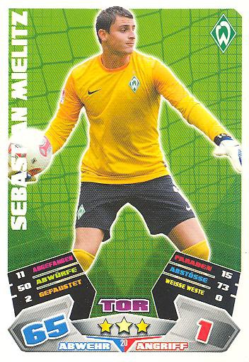 Match Attax 12/13 - Sebastian Mielitz - SV Werder Bremen - Nr. 20