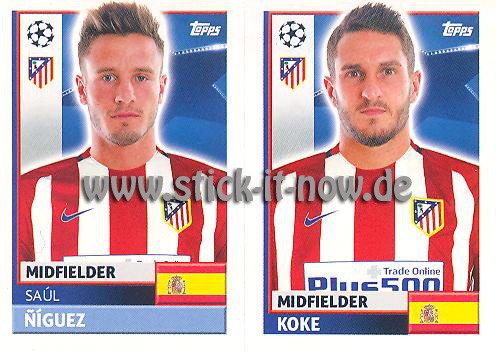 Topps Champions League Sticker 16/17 - Nr. ATL 12 + 13