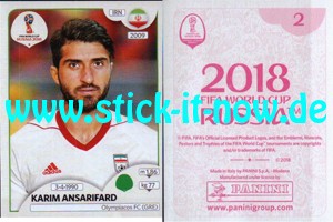 Panini WM 2018 Russland "Sticker" INT/Edition - Nr. 177