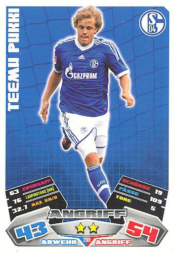 Match Attax 12/13 - Teemu Pukki - FC Schalke 04 - Nr. 288