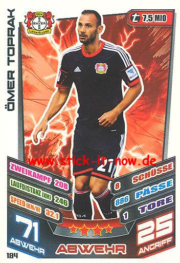 Match Attax 13/14 - Bayer Leverkusen - Ömer Toprak - Nr. 184