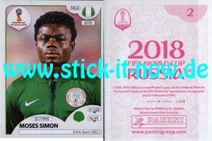 Panini WM 2018 Russland "Sticker" INT/Edition - Nr. 336
