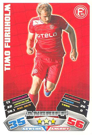 Match Attax 12/13 - Timo Furuholm - Fortuna Düsseldorf - Nr. 69