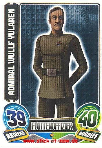 Force Attax - Star Wars - Clone Wars - Serie 5 - Admiral Wullf Yularen - Nr. 27