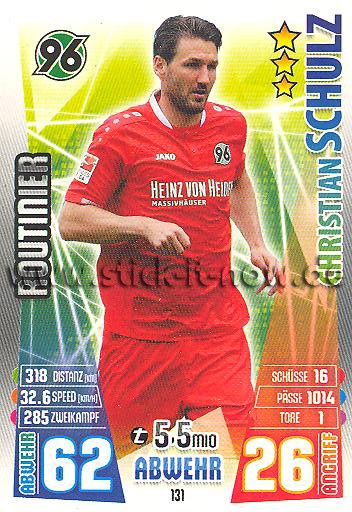 Match Attax 15/16 - Christian SCHULZ - Hannover 96 - Nr. 131