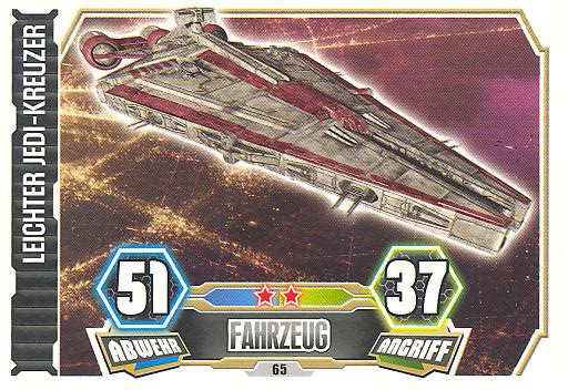 Force Attax - Serie 3 - Leichter Jedi-Kreuzer - Nr. 65