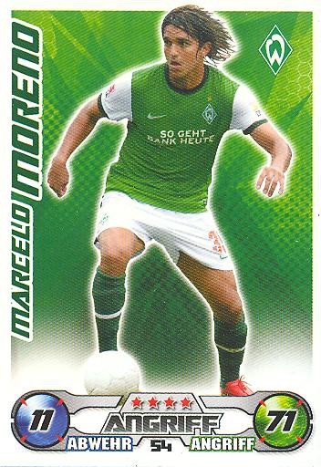 Match Attax 09/10 - MARCELO MORENO - SV Werder Bremen - Nr. 54