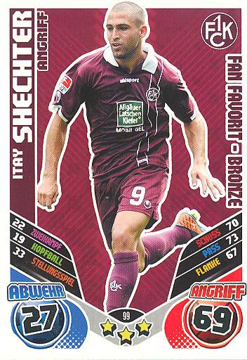 Match Attax 11/12 Extra - ITAY SHECHTER - 1. FC K'lautern - Fan Favorit-Bronze - Nr. 99