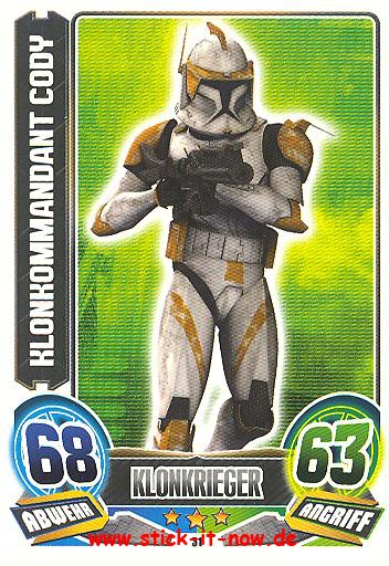 Force Attax - Star Wars - Clone Wars - Serie 5 - Klonkommandant Cody - Nr. 31