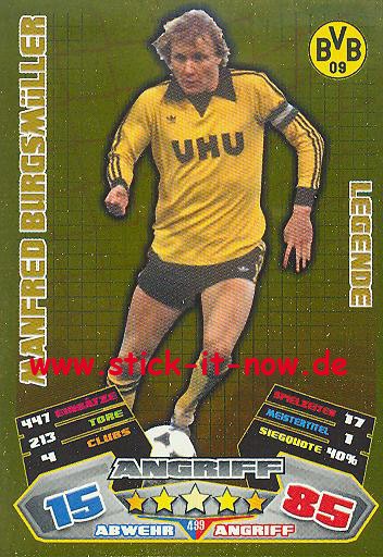 Match Attax 12/13 EXTRA - Manfred Burgsmüller - Bor. Dortmund - LEGENDE - Nr. 499