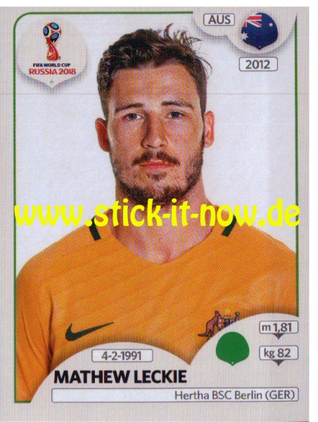 Panini WM 2018 "Sticker" - Mathew Leckie - Australien