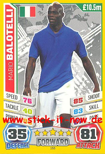 Match Attax "World Stars WM 2014" - MARIO BALOTELLI - Nr. 155