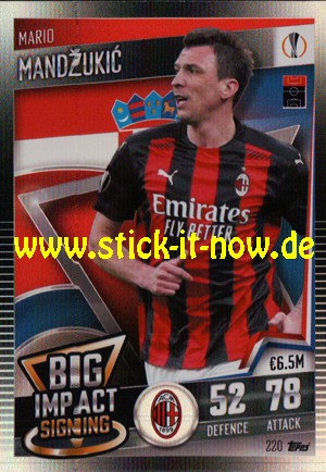 Topps Match Attax 101 (2021) - Nr. 220 ( Big Impact Signing )