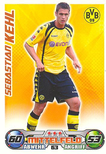 Match Attax 09/10 - SEBASTIAN KEHL - Bor. Dortmund - Nr. 63