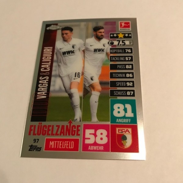 Match Attax BL Chrome 20/21 - Nr. 97 - VARGAS & CALIGIURI