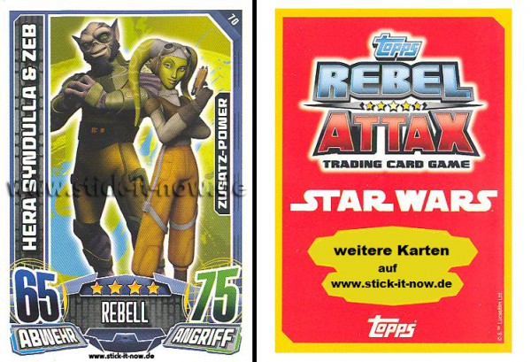 Rebel Attax - Serie 1 (2015) - HERA SYNDULLA & ZEB - Nr. 70