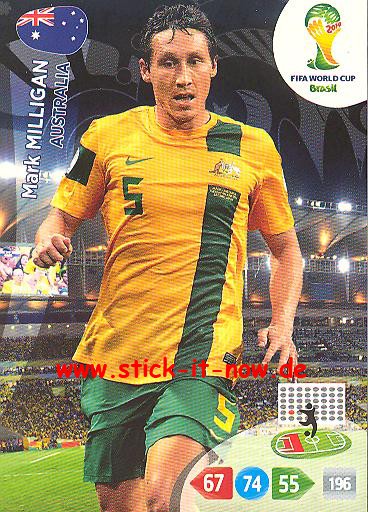 Panini Adrenalyn XL Brasil WM 2014 - Mark MILLIGAN