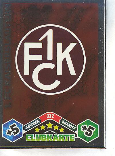 Match Attax 10/11 - 1. FC K'LAUTERN - Clubkarte - 332
