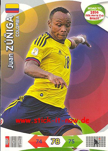 Panini Adrenalyn XL Road to WM 2014 - Juan ZÚNIGA