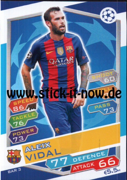 Match Attax Champions League 16/17 - Nr. BAR 3