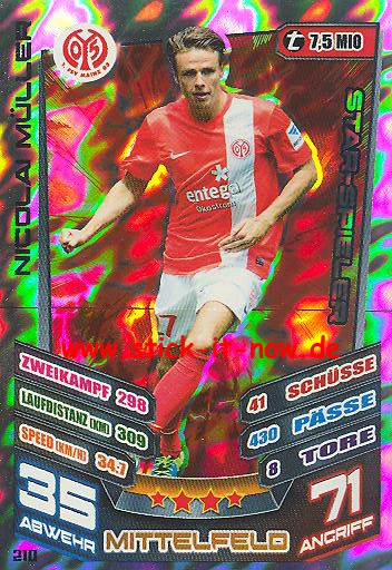 Match Attax 13/14 - FSV Mainz 05 - Nicolai Müller - Star-Spieler - Nr. 210