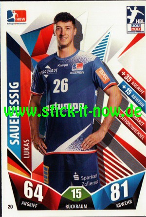 LIQUI MOLY Handball Bundesliga "Karte" 21/22 - Nr. 20