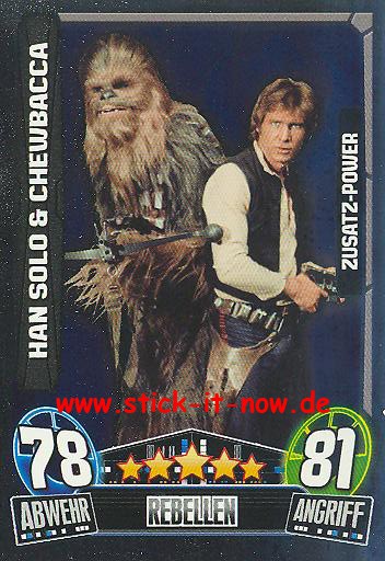 Force Attax Movie Collection - Serie 3 - Zusatz-Power - HAN SOLO & CHEWBACCA - Nr. 194