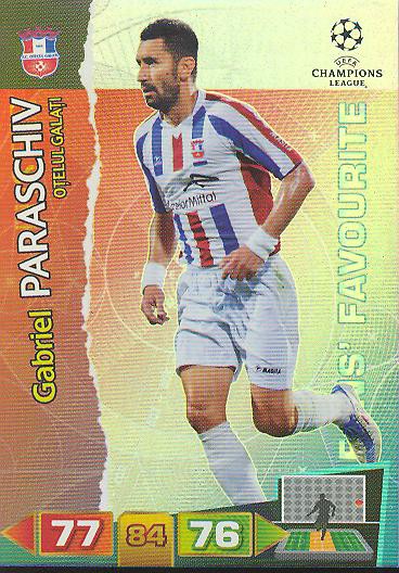 Gabriel Paraschiv - Panini Adrenalyn XL CL 11/12 - Fans Favourite - FC Otelul Galati