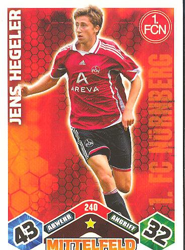 Match Attax 10/11 - JENS HEGELER - 240