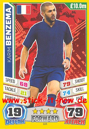 Match Attax "World Stars WM 2014" - KARIM BENZEMA - Nr. 115