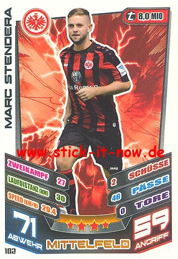 Match Attax 13/14 - Ein. Frankfurt - Marc Stendera - Nr. 102