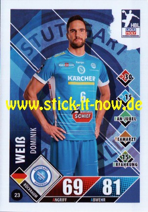 LIQUI MOLY Handball Bundesliga "Karte" 20/21 - Nr. 23