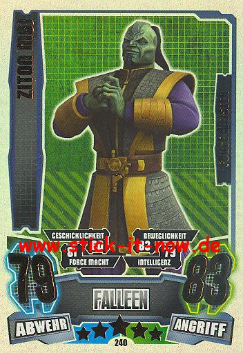 Force Attax - Star Wars - Clone Wars - Serie 4 - ZITON MOJ - Force-Meister - Nr. 240